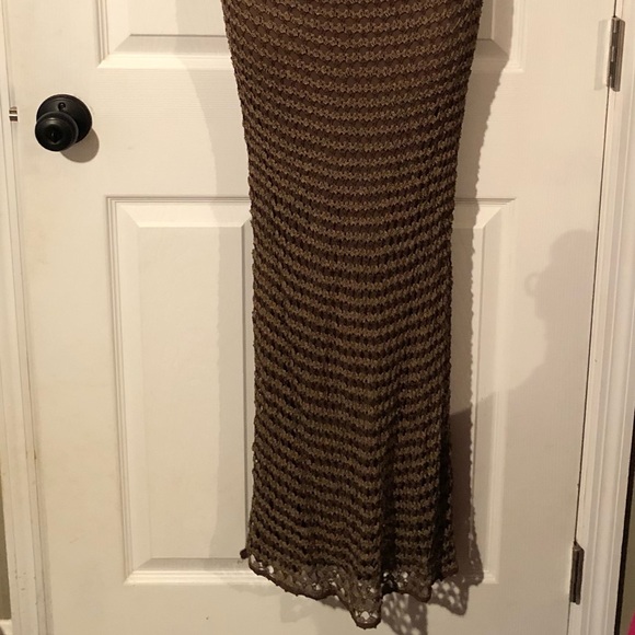 Carmen Marc Valvo CMV Vintage long knit spaghetti strap dress. Sz M - Picture 3 of 4